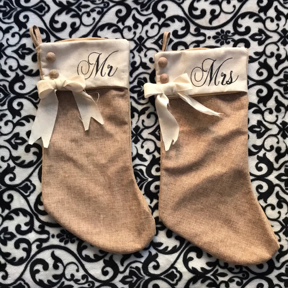 Mr and Mrs Christmas Stocking